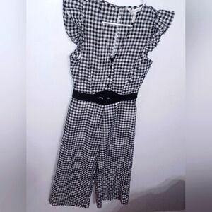 Black and White- Checkered - 1- Piece Romper - W Sz 4